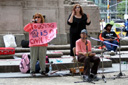 photo of activists speaking at ADA rally