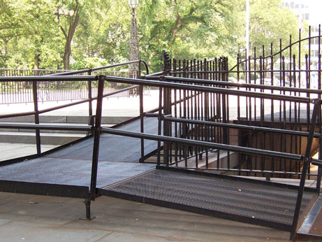 Photo of a ramp at New York's City Hall