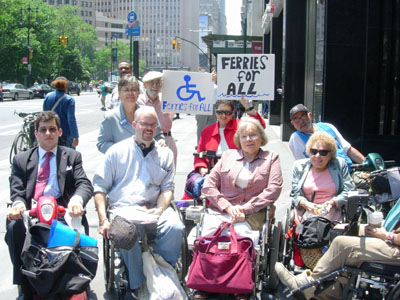 Photo of DIA activists with Margarita Lopez after passage of commuter ferry bill