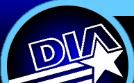 Top half of Shooting Star under letters D I A in a circle with border