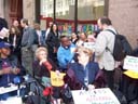 photo of Disabled In Activists waiting for the start of the press conference
