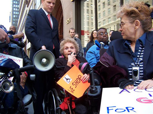 larger photo of Disabled In Action 2006 president Carr Massi speaking