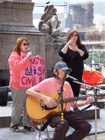 DIA Singers with a sign language interpreter