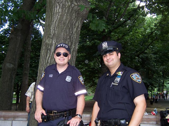 Our Dedicated Security Force: A couple of policemen in the park