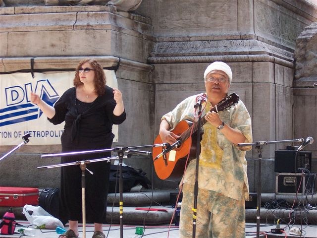 Some of the DIA Singers performing on stage