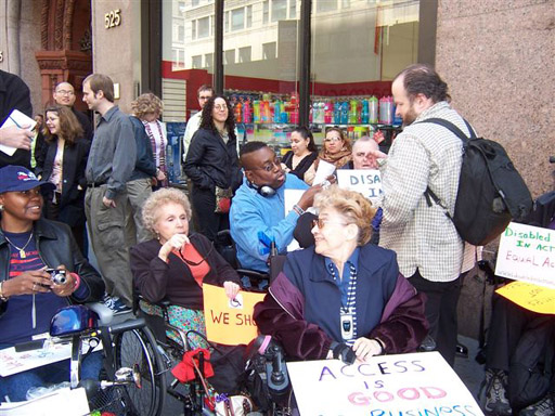 Activists waiting for start of press conference